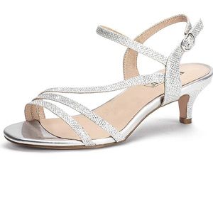 MAKE AN OFFER! IDIFU Silver Dressy Classy Strappy Heels